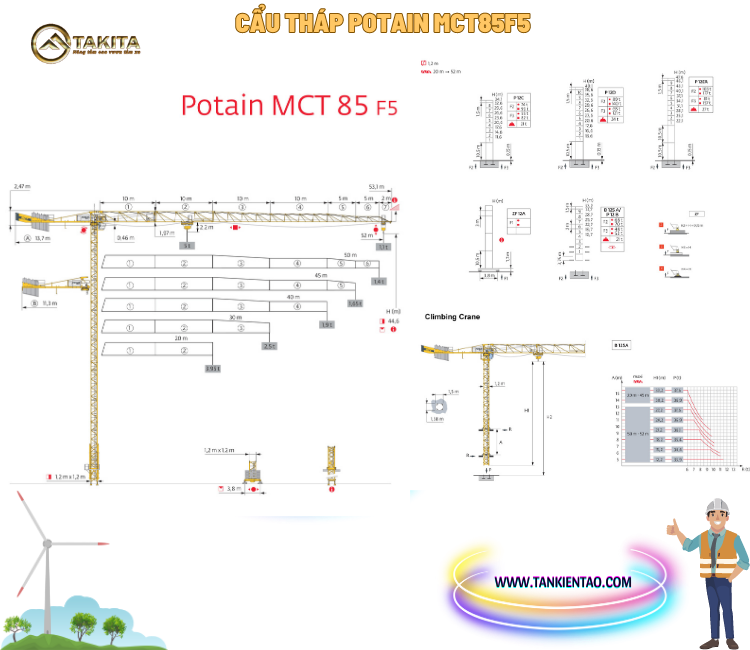 Cẩu tháp Potain MCT85f5