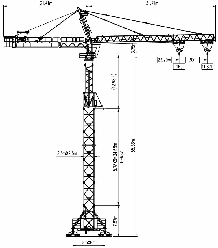 Cẩu tháp SCM C7036-16T