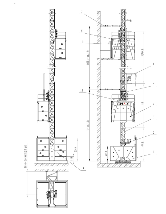 Vận thăng CMAX SC Building Hoist Vận thăng CMAX SC Building Hoist
