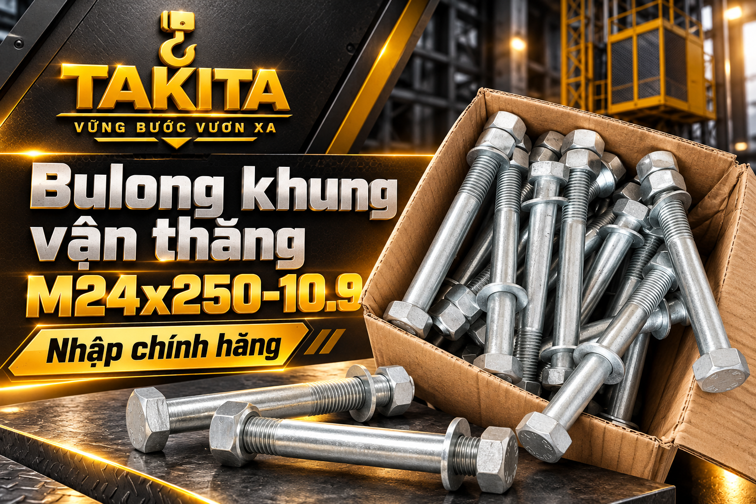 Bulong thân vận thăng M24x250-10.9