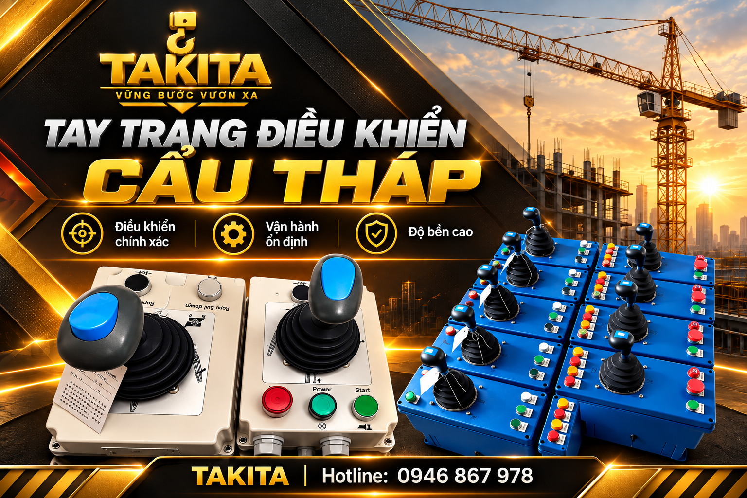 Tay trang điều khiển cẩu tháp